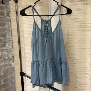 Gently used Karlie denim-color blouse